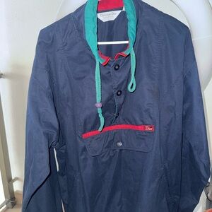 Dior Navy Blue Jacket with Red and Teal Accents